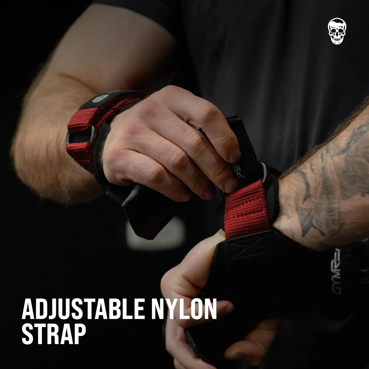 Gymreapers Weight Lifting Grips (Pair) for Heavy Powerlifting, Deadlifts, Rows, Pull Ups, with Neoprene Padded Wrist Wraps Support and Strong Rubber Gloves or Straps for Bodybuilding
