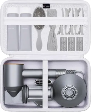 Hair Dryer Case Compatible with Dyson Supersonic Hair Dryer, Laifen SE/SE Lite, Slopehill 1902, Cosy Companions ZCY883, ANNE BETTY Blow Dryer Cases, Blow Dryer Storage Cases, White(Case Only)