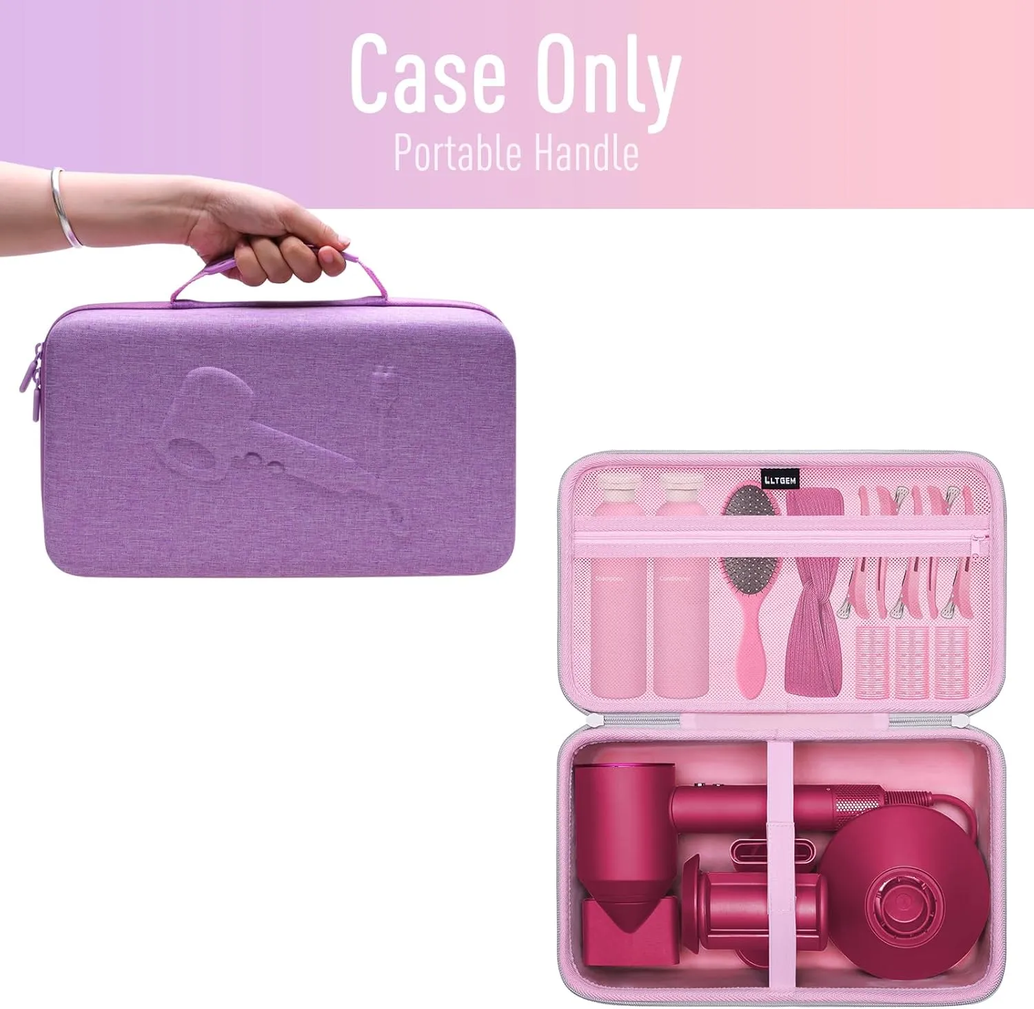 Hair Dryer Case Compatible with Dyson Supersonic Hair Dryer, Laifen SE/SE Lite, Slopehill 1902, Cosy Companions ZCY883, ANNE BETTY Blow Dryer Cases, Blow Dryer Storage Cases, White(Case Only)