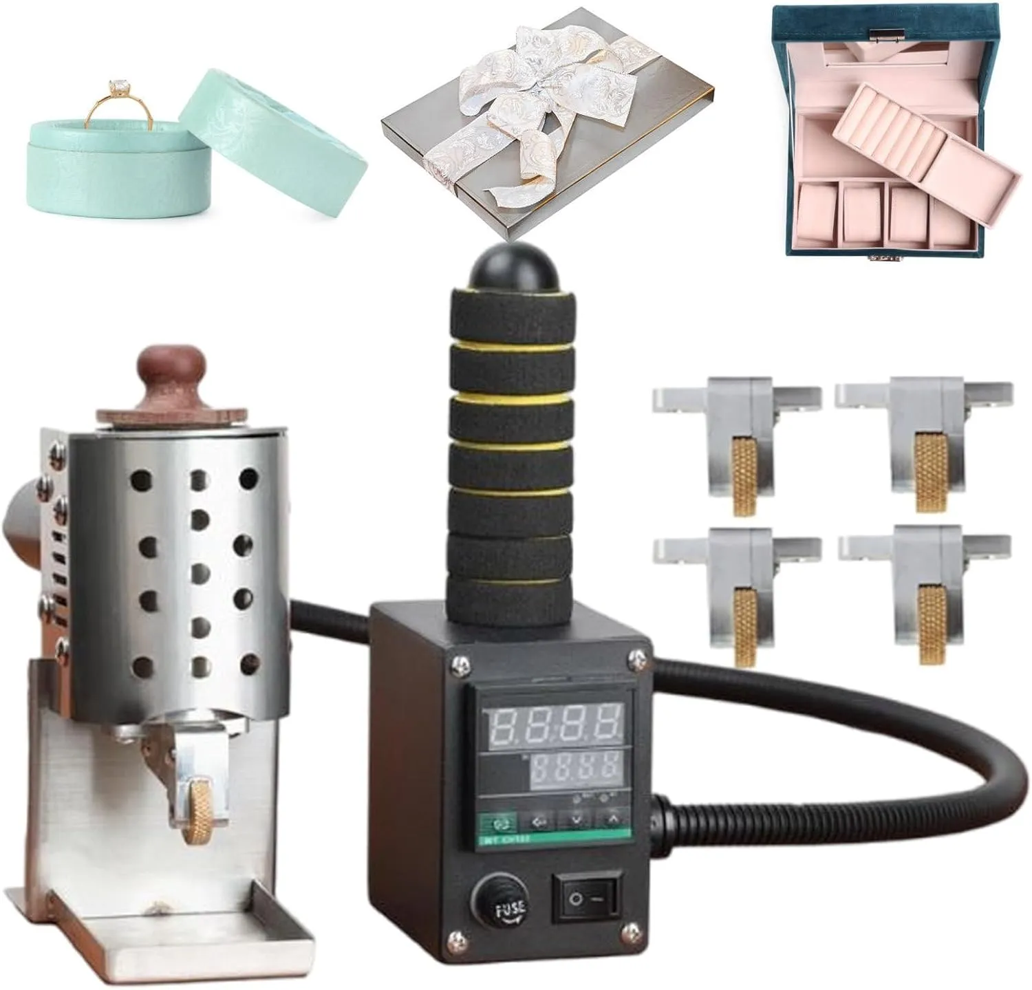 Hand Push Handbag Glue Rolling Machine 50 ml,Household? Digital Display Envelope Glue Dispensing Device,for DIY Crafts/Packaging/Leather (8mm 110V)