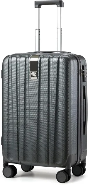 Hanke 20 Inch Carry On Luggage 22x14x9 Airline Approved Lightweight PC Hard Shell Suitcases with Wheels Travel Luggage Rolling Suitcase Travel Luggage Bag for Weekender(Graphite Grey)