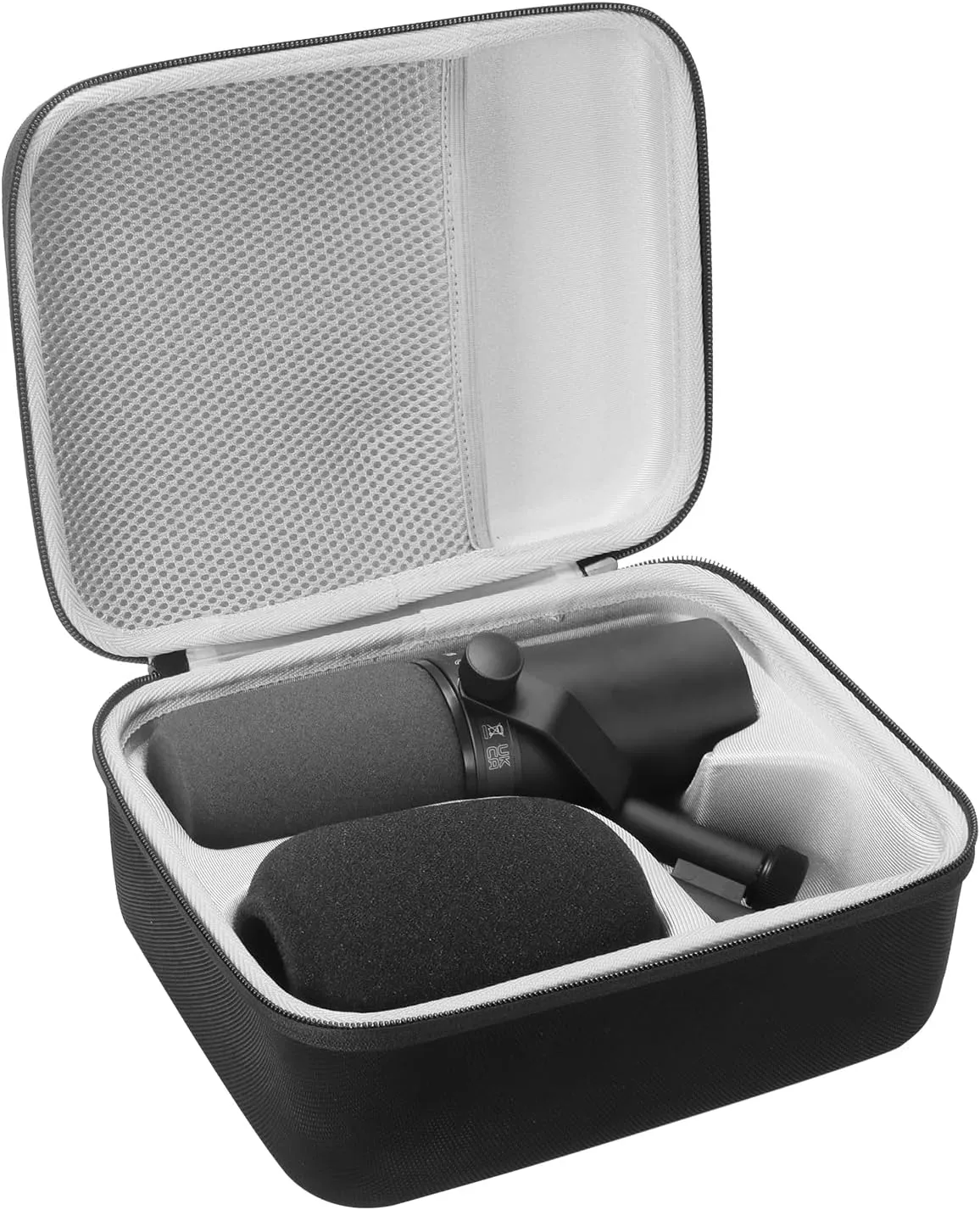 Hard Carrying Case Compatible with Shure SM7B/MV7/SM7dB/MV7 /MV7X Vocal Dynamic Microphone (Black)