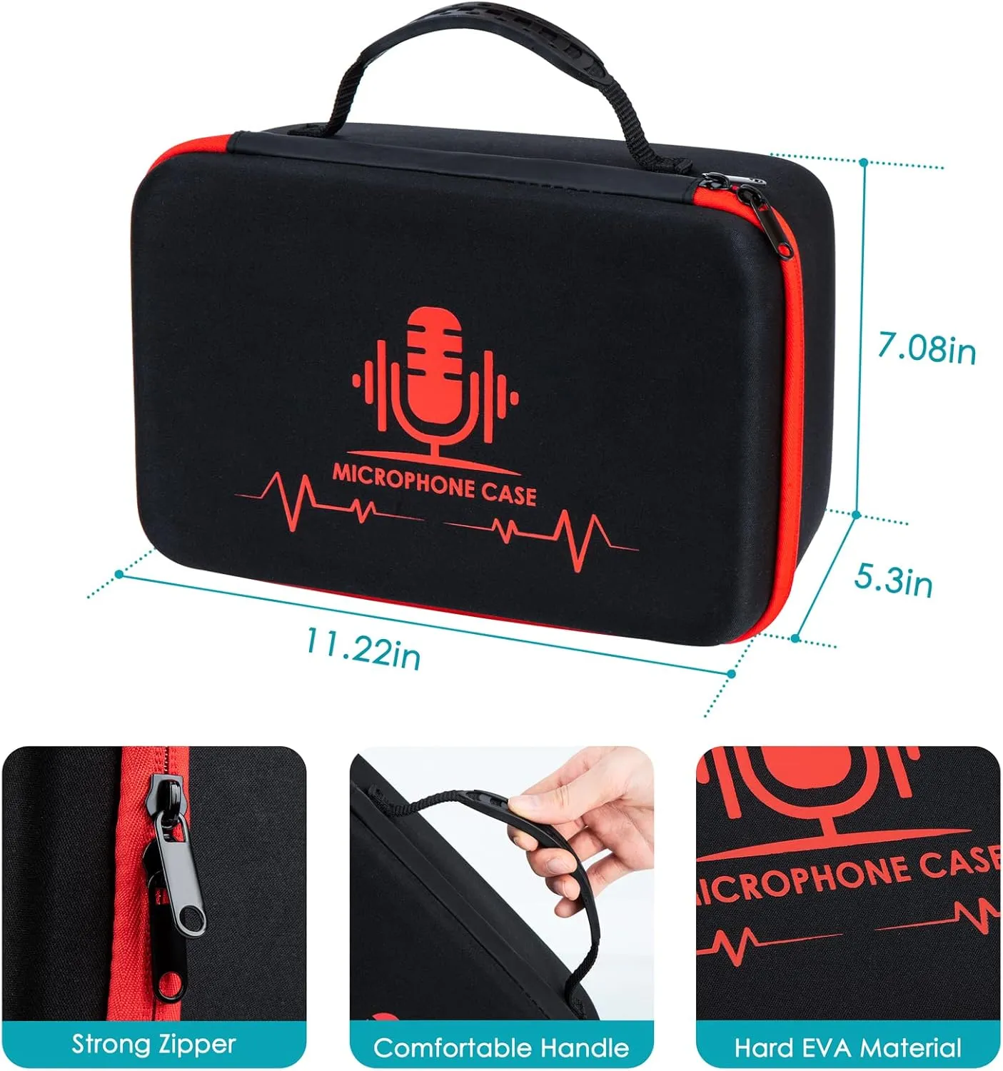 Hard Case for Blue Yeti Microphone, Yeti X, Yeti Pro Mic, Mic Carrying Case Compatible with Blue Microphones, Travel Case Fit Blue Yeti Cable and Other Accessories - by YOUSHARES