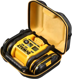 Hard Case, Protective Custom-Fit Padded Storage Bag with YKK Zippers, Form-Fitting Shell, and Wide Shoulder Strap for DEWALT DCC020IB 20V Max Air Compressor Tire Inflator (CASE ONLY)