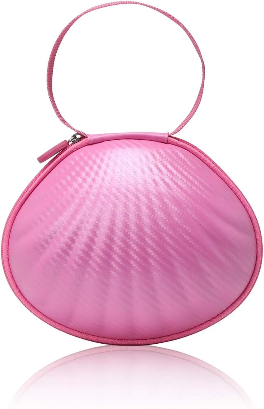 Hard Shell Travel Case for Silicone Bras [A-C Cup] Premium Nubra Organizer Portable Lingerie Underwear Storage Bag (Pink)