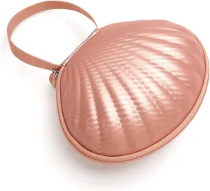 Hard Shell Travel Case for Silicone Bras [A-C Cup] Premium Nubra Organizer Portable Lingerie Underwear Storage Bag (Rose Gold)