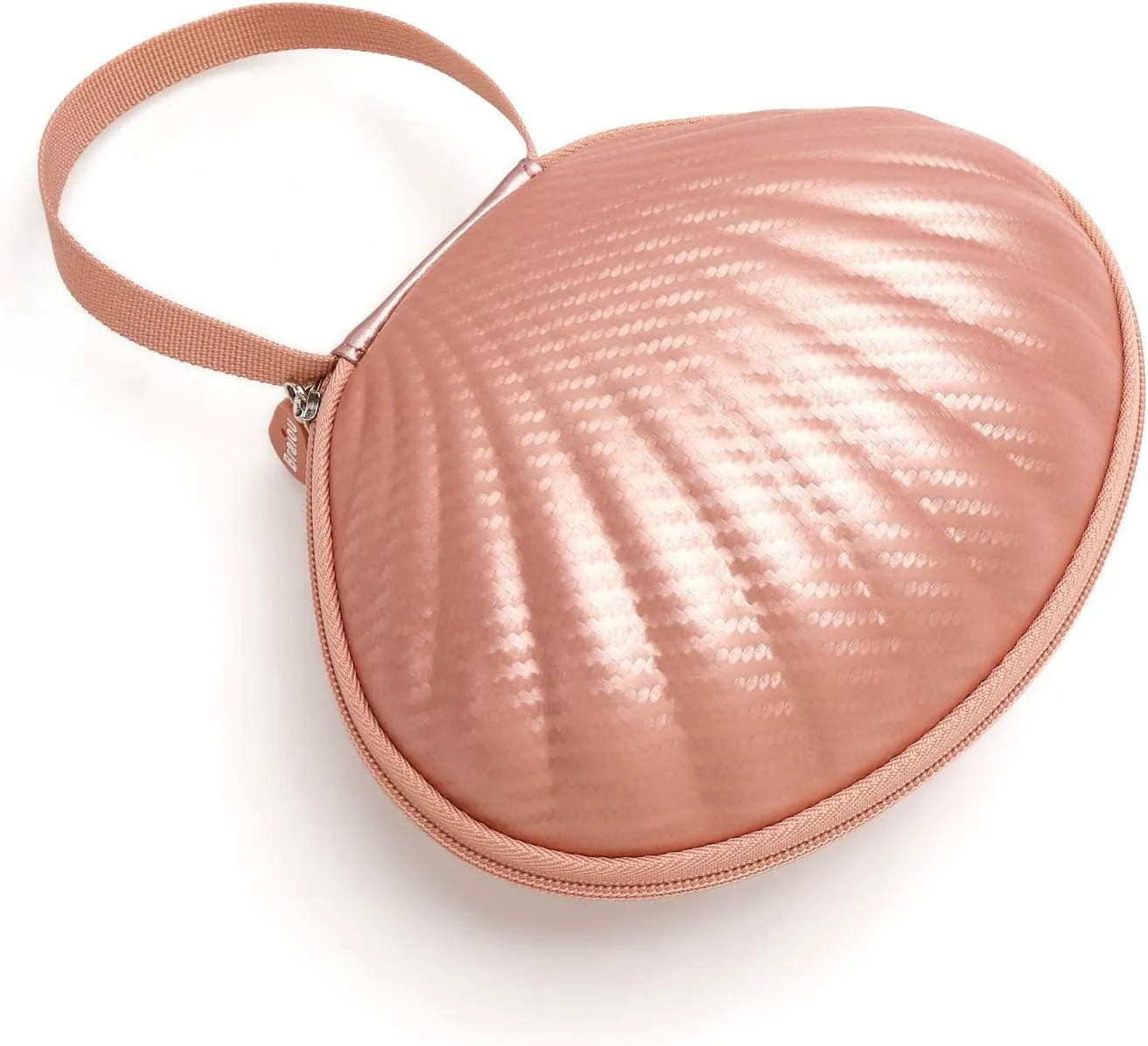 Hard Shell Travel Case for Silicone Bras [A-C Cup] Premium Nubra Organizer Portable Lingerie Underwear Storage Bag (Rose Gold)