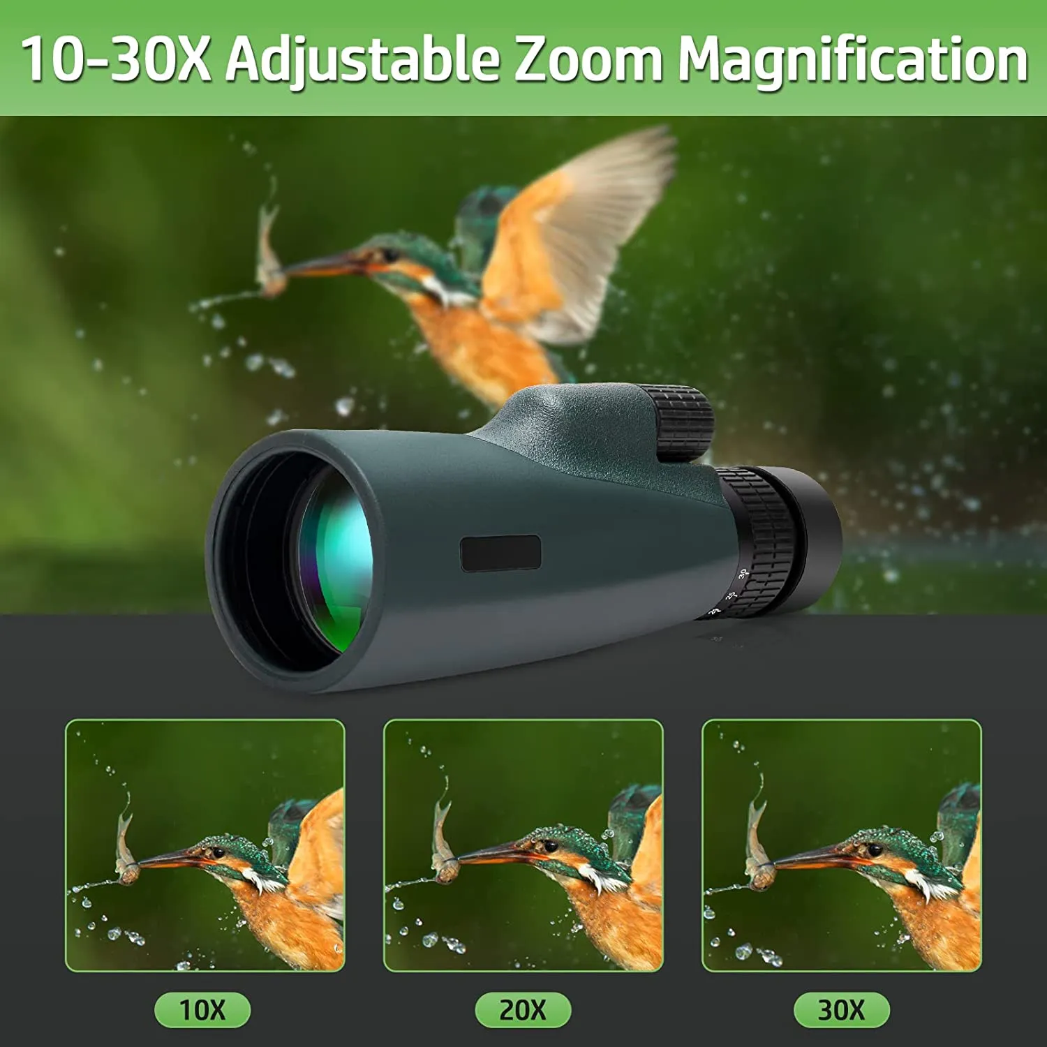 Harnestle Monocular Telescope, 16x52 Zoom Scope Monoculars for Adults Kids Waterproof Compact Monocular for Bird Watching Camping