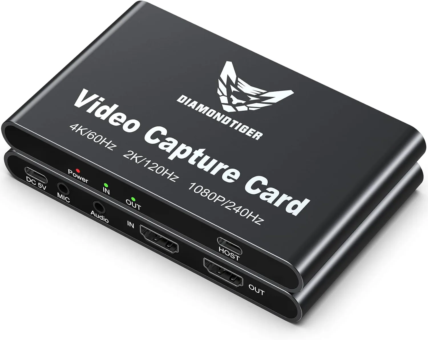 HDMI Capture Card for Streaming and Recording - 4K@60HZ, 1080P@240HZ,HDR VRR Passthrough Near-Zero Latency Video Capture Card for PS5, Xbox Series X/S, Nintendo in OBS™, Twitch,YouTube