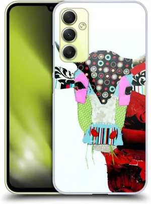 Head Case Designs Officially Licensed Michel Keck Cow 2 Animals Hard Back Case Compatible with Samsung Galaxy A34 5G