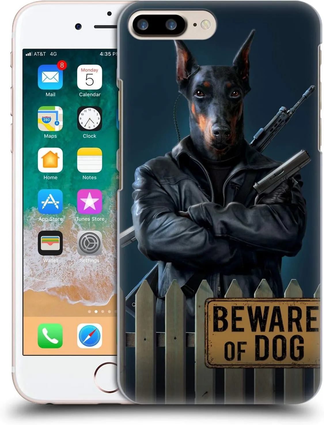 Head Case Designs Officially Licensed Vincent HIE Beware of Dog Canidae Hard Back Case Compatible with Apple iPhone 7 Plus/iPhone 8 Plus