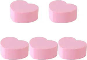 Heart Shape Jewelry Box 5pcs Double Layer Jewelry Case with Mirror Trinket Keepsake Box Makeup Cosmetics Storage Jewelry Organizer for Earring Necklace Bracelet Watch
