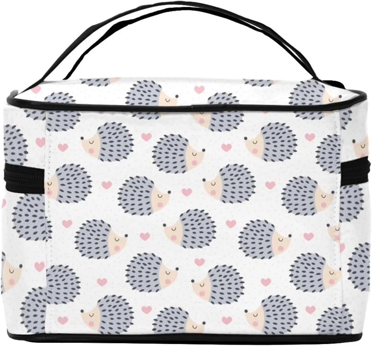 Hedgehog Travel Makeup Bag for Women Large Cosmetic Bags Portable Makeup Organizer Bag Vacation Toiletry Bag Girls Makeup Storage Case