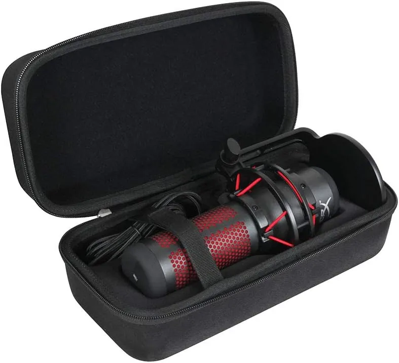 Hermitshell Hard Travel Case for HyperX QuadCast X/HyperX QuadCast S/HyperX QuadCast 2 S Condenser Microphone (Black)
