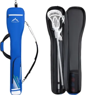 Himal Outdoors Lacrosse Stick Bag with 2 Sticks Holder, Oxford Lacrosse Bag for Men and Women, Zipper Pocket & Cooler Pouch and Padded Handle Strap