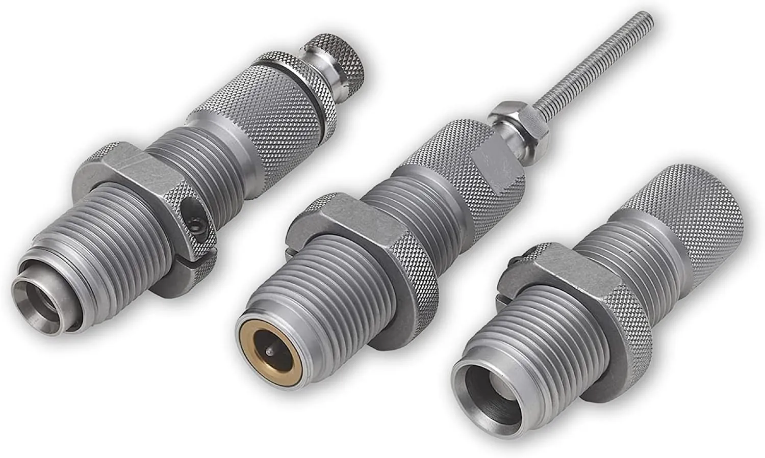 Hornady Custom Grade New Dimension 3-Die Set - Caliber Specific Reloading Equipment for Handloaders with Full Length Sizer Die, Seating Die, Sure-Loc Rings, & Storage Box