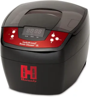 Hornady Lock-N-Load Sonic Cleaner 2L, 110V, 043320 - Premium Way to Clean Gun Parts & Bullet Casings - 80 Watt Heated Ultrasonic Cleaner Helps Remove Built-Up Carbon Residue with High Frequency Energy