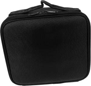 Housoutil Toiletry Bag Cute Oxford Fabric Multi-Grid Storage Bag for Travel Makeup, Black, 26x23cm