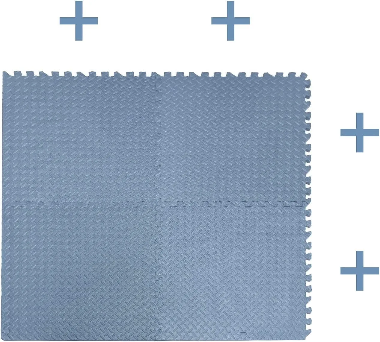 HTTMT- SkyBlue 12X(24 Sqft) Gym Floor Mat 24x24 EVA Foam Interlocking Exercise Fitness Puzzle Floor Gym Yoga Mat Workout Pad [P/N: MTET-HOME012-12PC]