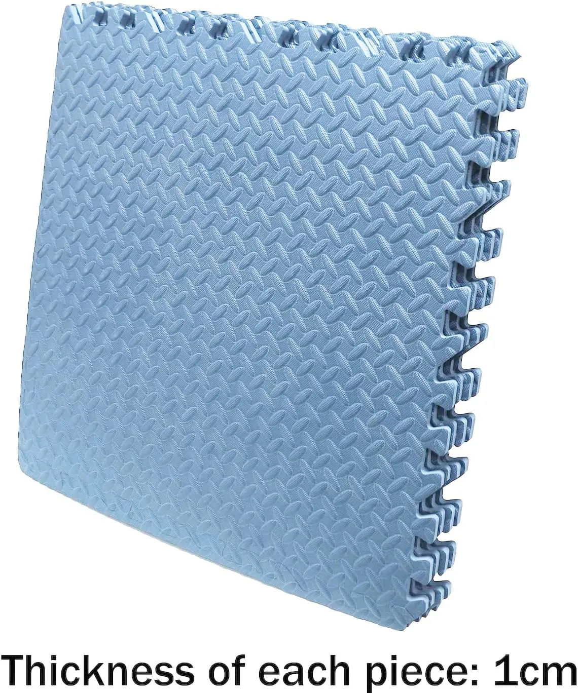 HTTMT- SkyBlue 12X(24 Sqft) Gym Floor Mat 24x24 EVA Foam Interlocking Exercise Fitness Puzzle Floor Gym Yoga Mat Workout Pad [P/N: MTET-HOME012-12PC]