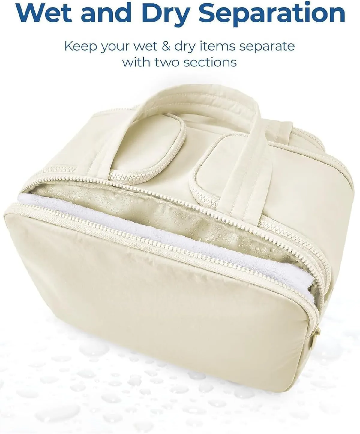Humidity Travel Cosmetic Bag, Humidity Large Capacity Wide-Open Travel Cosmetic Bags, Humi-dity Toiletry Bag, 0.6lb Ultra Lightweight Toiletry Organizer with Handle for Traveling (Pink)