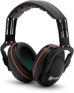 Husqvarna Professional Headband Hearing Protectors 25dB(A) NRR, Lightweight Ear Protectors with Padded Headband and Clamshell Design for Hearing Protection, Black