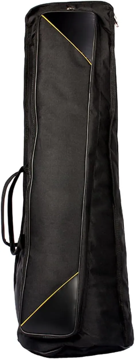 HXBER 600D Water-resistant Trombone Gig Bag Oxford Cloth Backpack Adjustable Shoulder Straps Pocket 5mm Cotton Padded for Alto/Tenor Trombone, Black