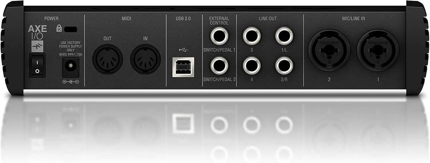 IK Multimedia AXE I/O premium 2-in 5-out 24-bit, 192 kHz USB audio interface for Mac/PC with advanced guitar tone shaping, Hi-Z re-amp out and massive AmpliTube and TONEX software bundle