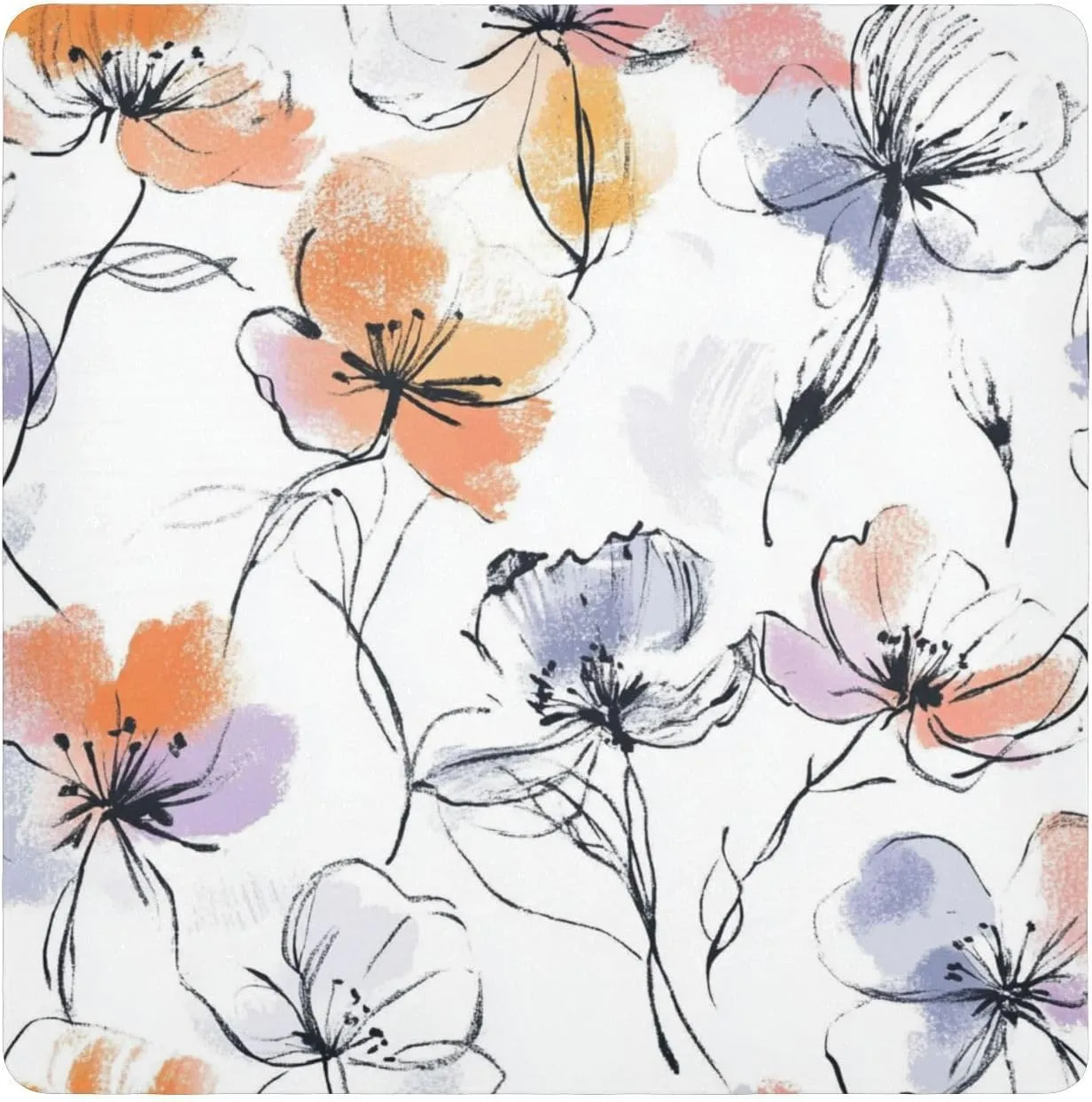 Impressionist Flowers Makeup Travel Bag Cloth Portable Jewelry Organizer Wrap 21.7 X 21.7 Wrapper For Organization