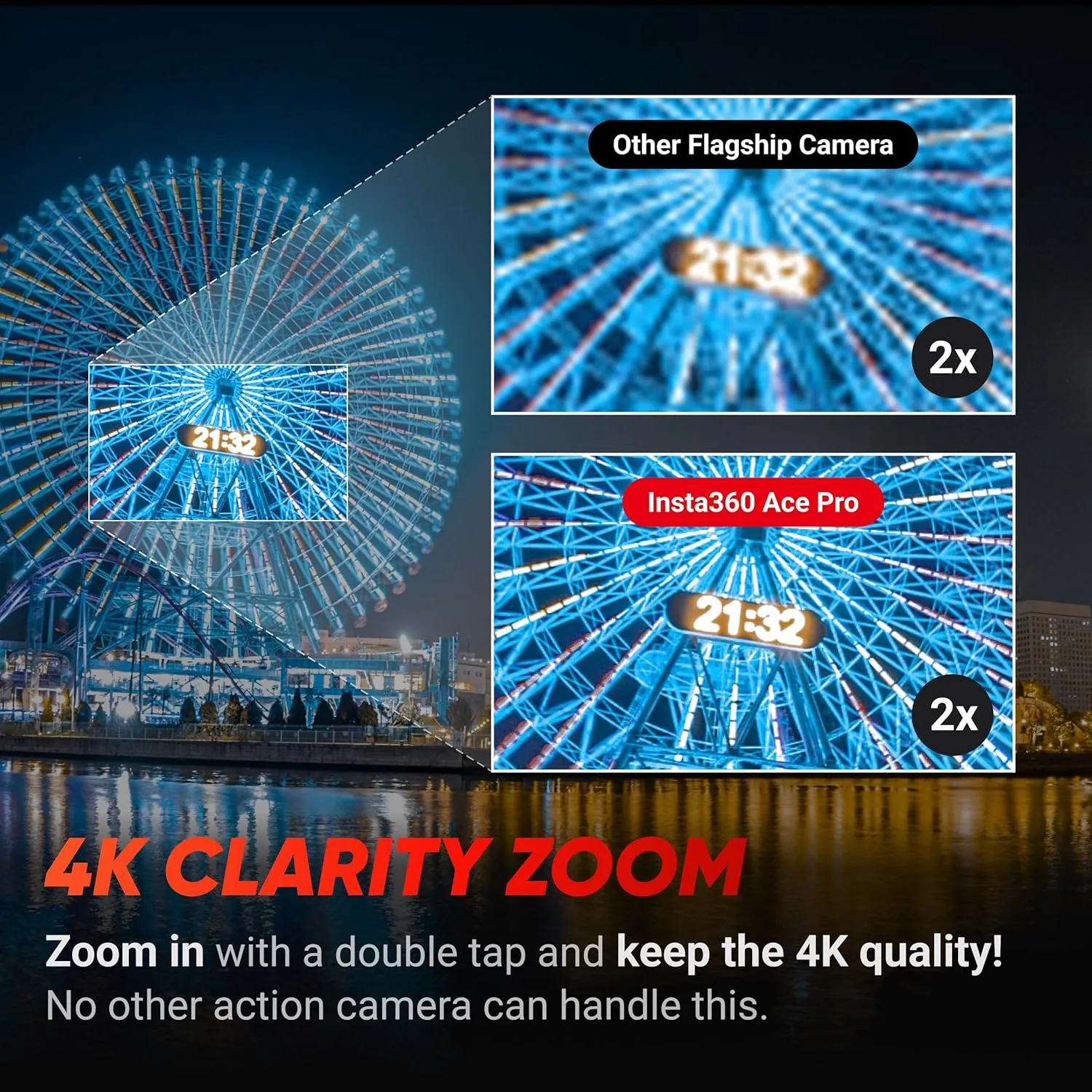 Insta360 Ace Pro - Waterproof Action Camera Co-Engineered with Leica, Flagship 1/1.3" Sensor and AI Noise Reduction for Unbeatable Image Quality, 4K120fps, 2.4" Flip Screen & Advanced AI Features