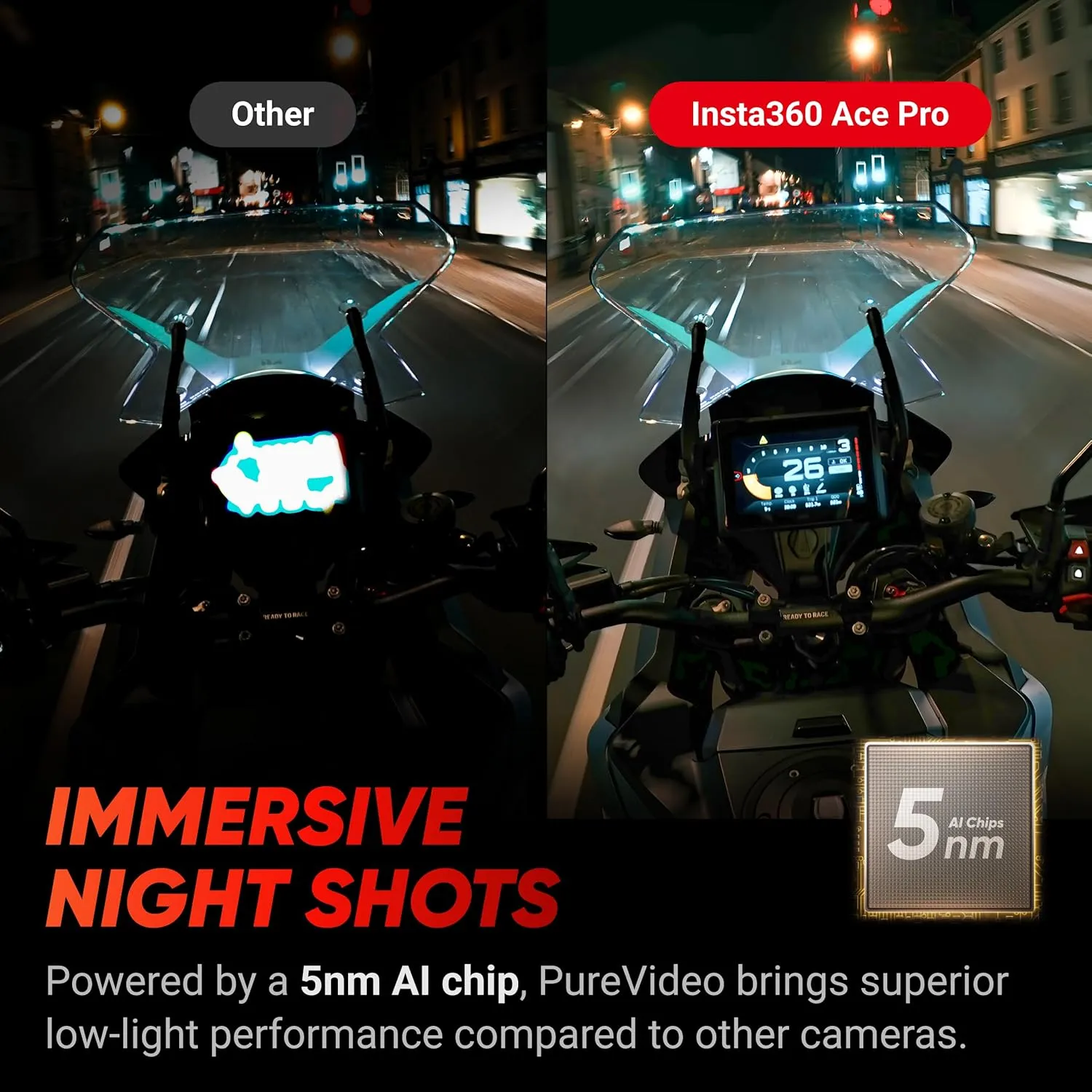 Insta360 Ace Pro - Waterproof Action Camera Co-Engineered with Leica, Flagship 1/1.3" Sensor and AI Noise Reduction for Unbeatable Image Quality, 4K120fps, 2.4" Flip Screen & Advanced AI Features