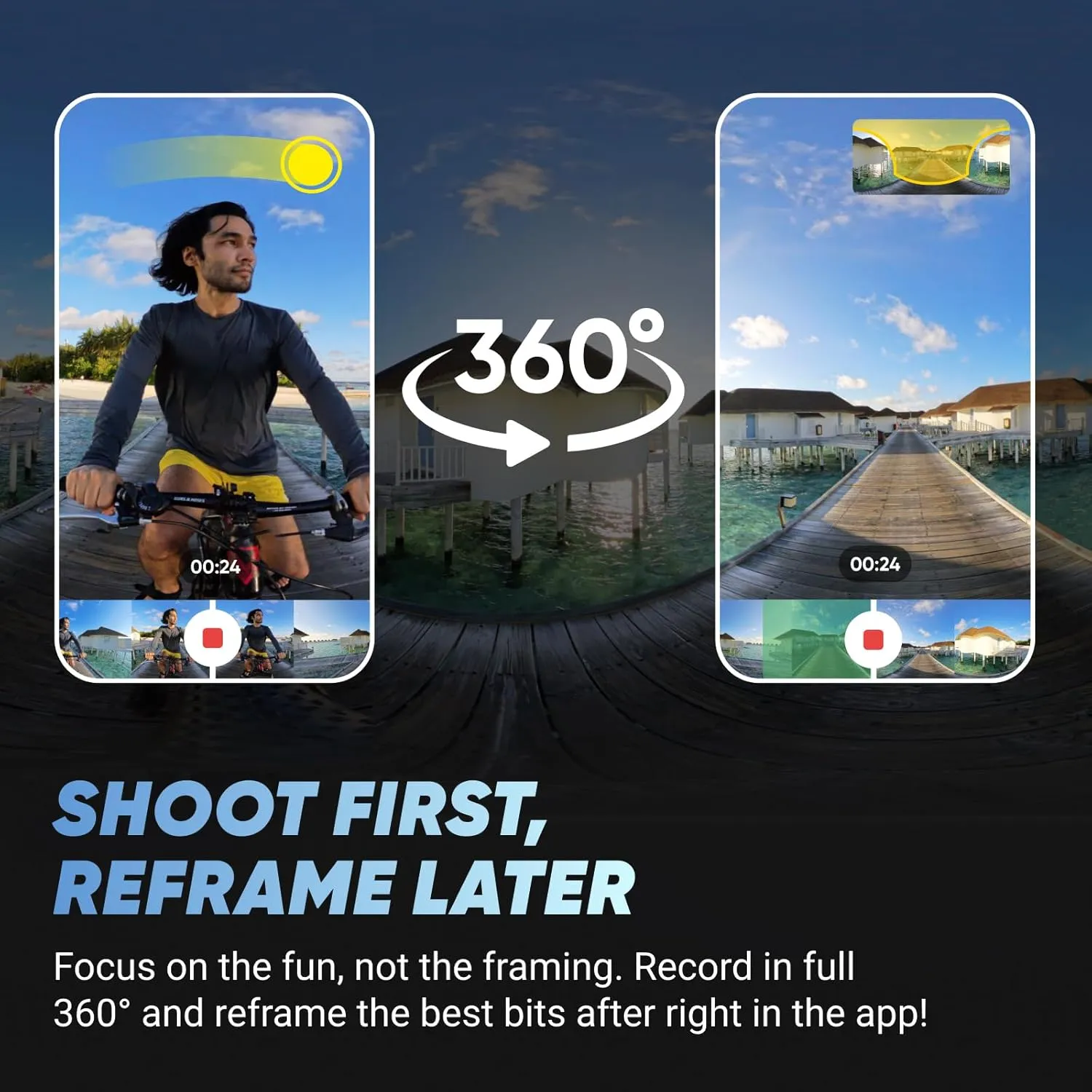 Insta360 X4 Action Bundle - Waterproof 8K 360 Action Camera, 4K Wide-Angle Video, Invisible Selfie Stick Effect, Removable Lens Guards, 135 Min Battery Life, AI Editing, Stabilization