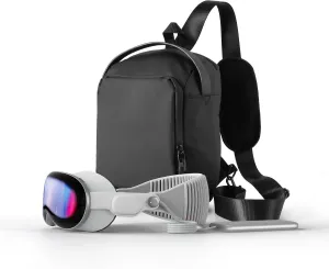 iofeiwak Portable Storage Shoulder Bag for Vision Pro & Accessories - Lightweight Storage Travel Bag - Black