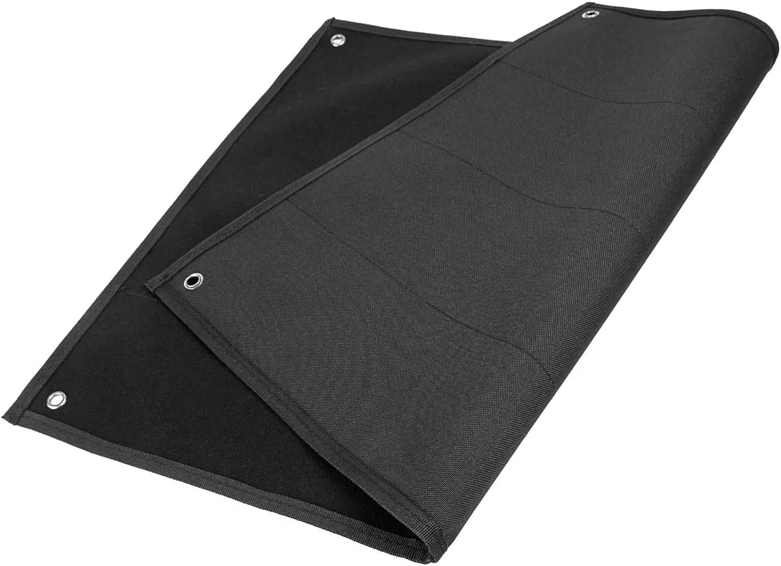 IronSeals Tactical Board Patch Organizer Holder Display with Loop Surface, Steel Ring and Flag Patch (M: 85 x 70CM/ 33" x 27.5" x 17.7", Black   Flag)