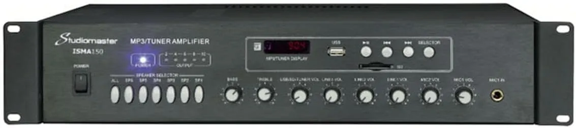 ISMA150 150W 100V Line 4 In and 6 Out Mixer Amplifier
