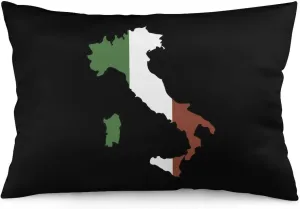 Italy Map Flag Fashion Pillow Cases Beautiful Throw Body Pillow Covers Couch Bed Sofa Car Zipper Closure 12 "x20