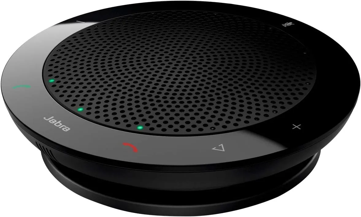 Jabra Speak 410 Corded Speakerphone for Softphones – Easy Setup, Portable USB Speaker for Holding Meetings Anywhere with Outstanding Sound Quality
