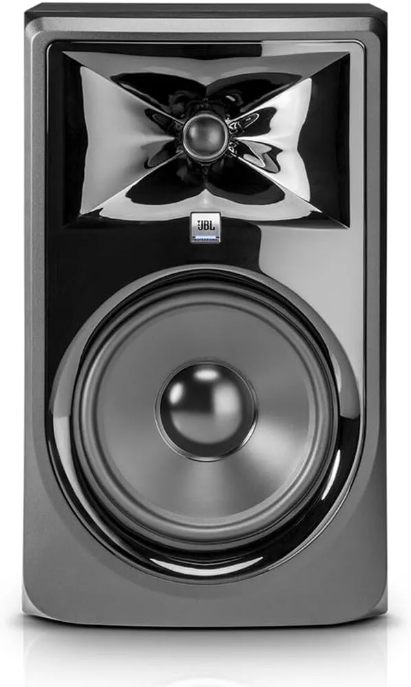 JBL Professional 308P MkII 8-Inch, 2-Way, Powered, Active Monitor Speaker for Near Field Music Production, Studio Monitor, Desktop Computer, Hi-Fi Audio. Sold individually, Black