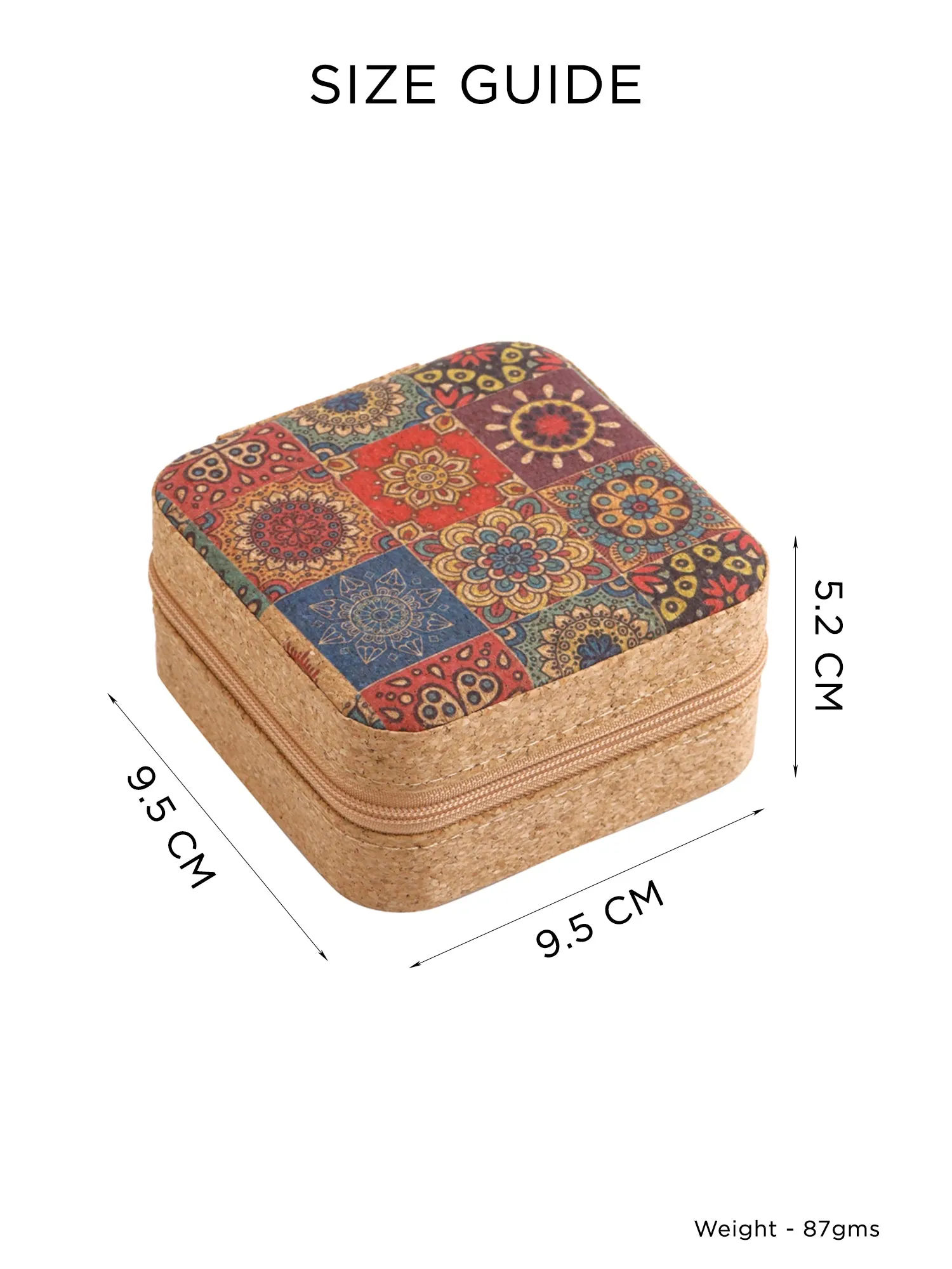 Jewelry Box Organiser: PU Leather Printed Fabric | Compact Size | Multicolor