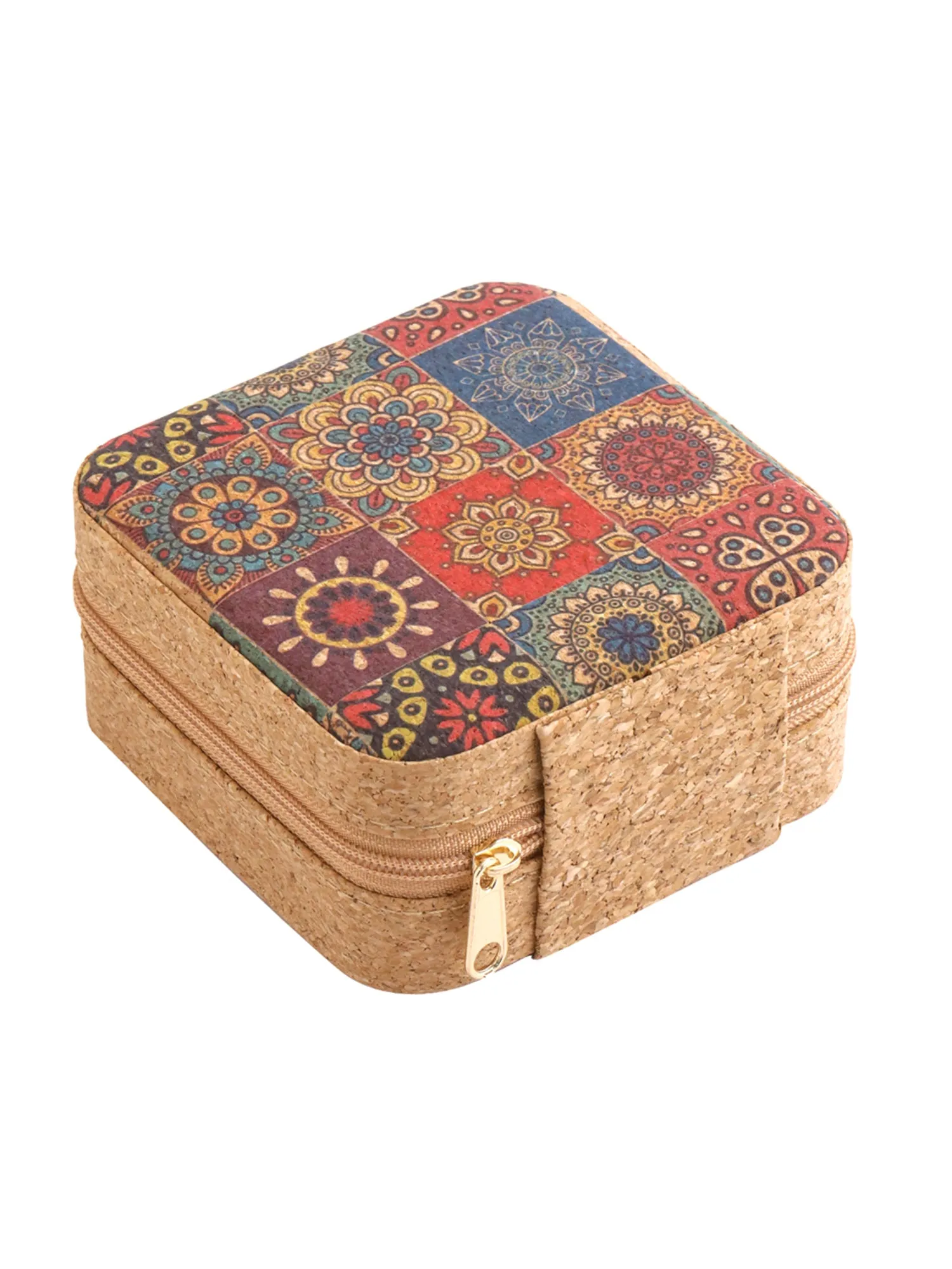 Jewelry Box Organiser: PU Leather Printed Fabric | Compact Size | Multicolor