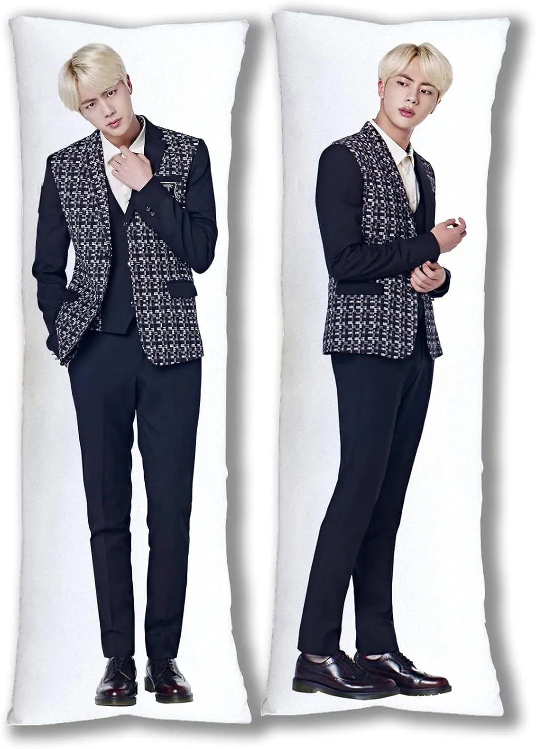 JIN Hug Body Pillow Case Singger Pillowcase Cover for Fans 20"x59"(50x150cm)