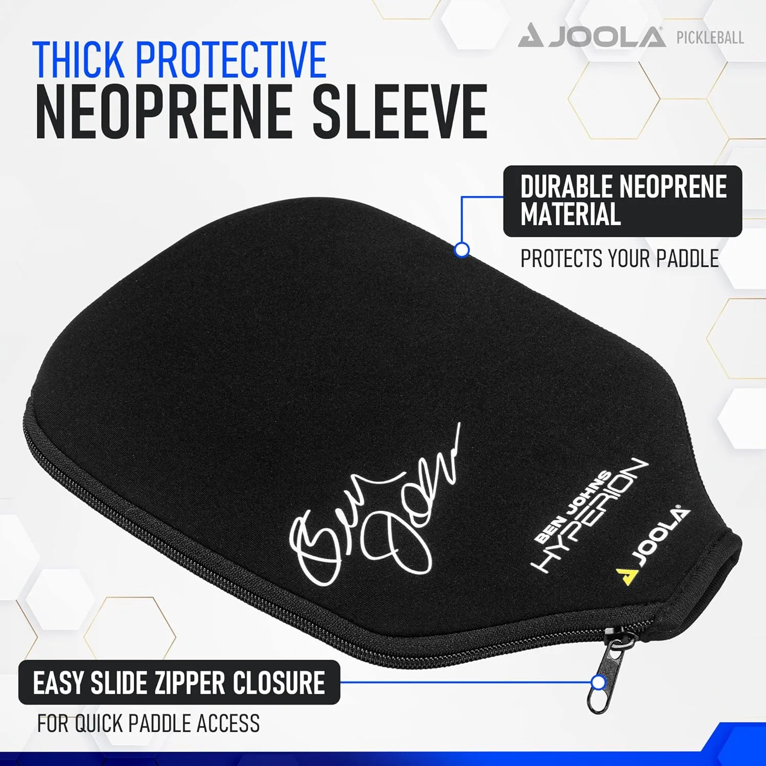 JOOLA Pickleball Paddle Cover - Neoprene Sleeve for JOOLA Paddles - Pickleball Accessory and Gift - Padded Foam Storage Case Protects Pickle Ball Rackets