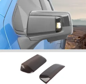 JWWY Side Mirror Rearview Turn Signal Blinker Shell Cover Trim Fit for 2019-2024 Chevy Silverado GMC Sierra Exterior Accessories abs 2pcs Smoked Black