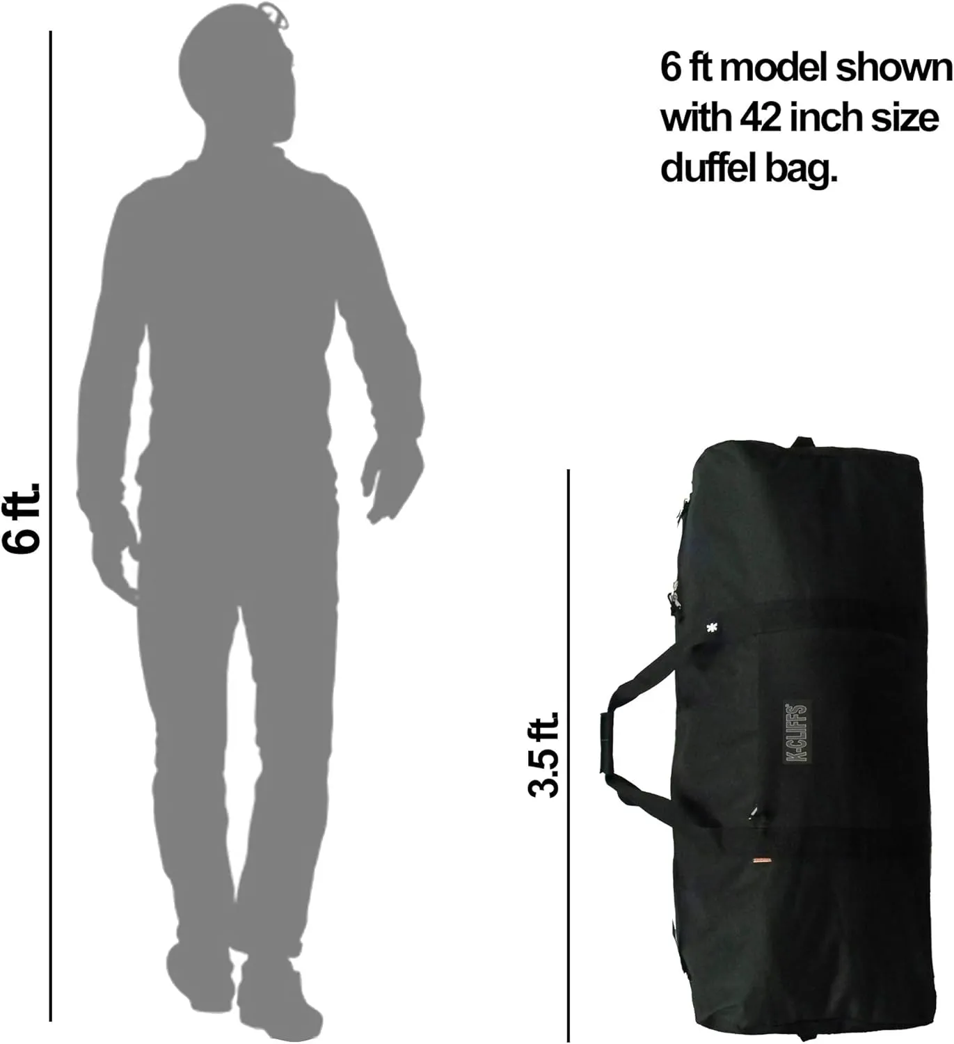 K-Cliffs Heavy Duty Cargo Duffel Large Sport Gear Equipment Travel Bag Rooftop Rack Bag By Praise Start