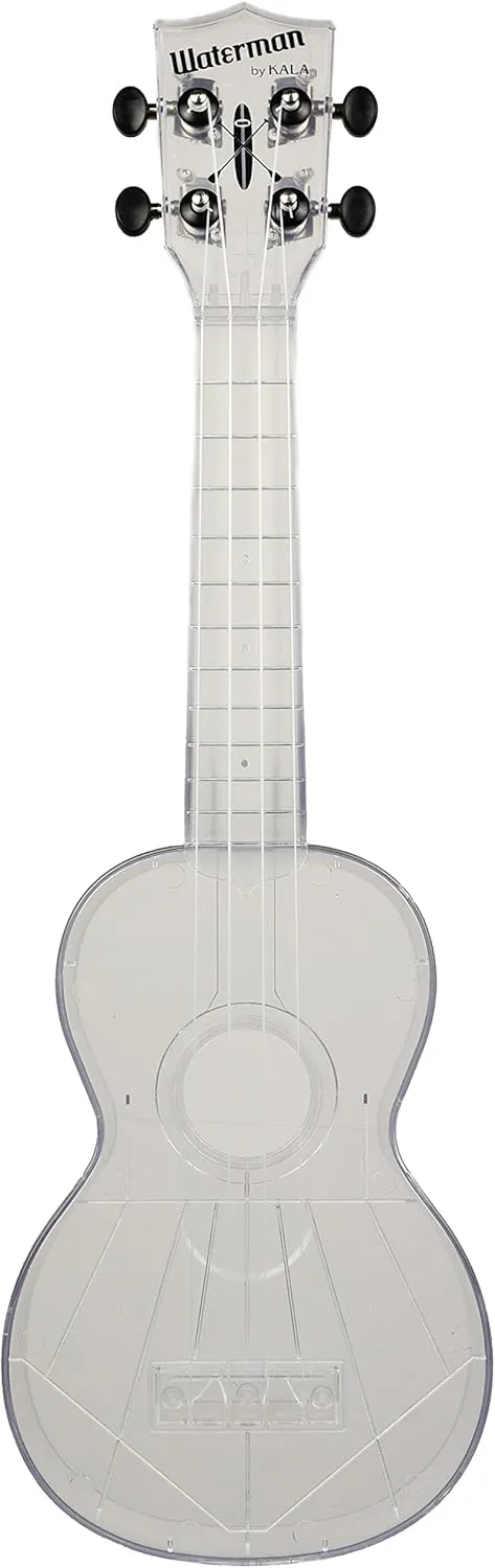 Kala Brand Music Co. The Waterman, 4-String Ukulele, Right, Transparent, Soprano (KA-SWT)