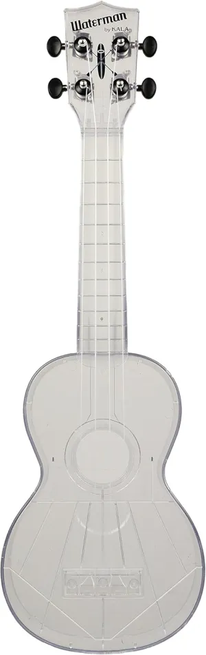 Kala Brand Music Co. The Waterman, 4-String Ukulele, Right, Transparent, Soprano (KA-SWT)