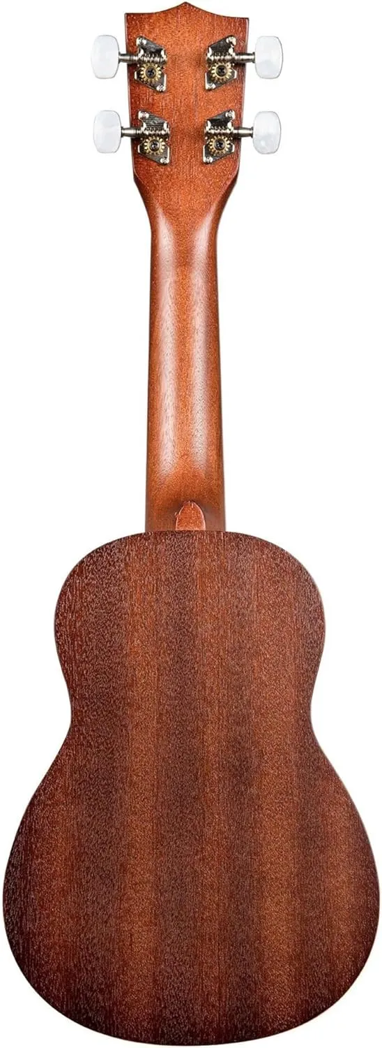 Kala KA-15S-H2 Satin Mahogany Soprano Ukulele - Hawaiian Islands & Tattoo Bundle with Hard Case, Tuner, Strap, Austin Bazaar Instructional DVD, and Polishing Cloth
