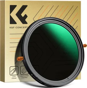 K&F Concept 82mm Variable Fader ND2-32 ND Filter and CPL Circular Polarizing Lens Filter in 1 for Camera Lens Waterproof Neutral Density Polarizer Filter (Nano-D Series)