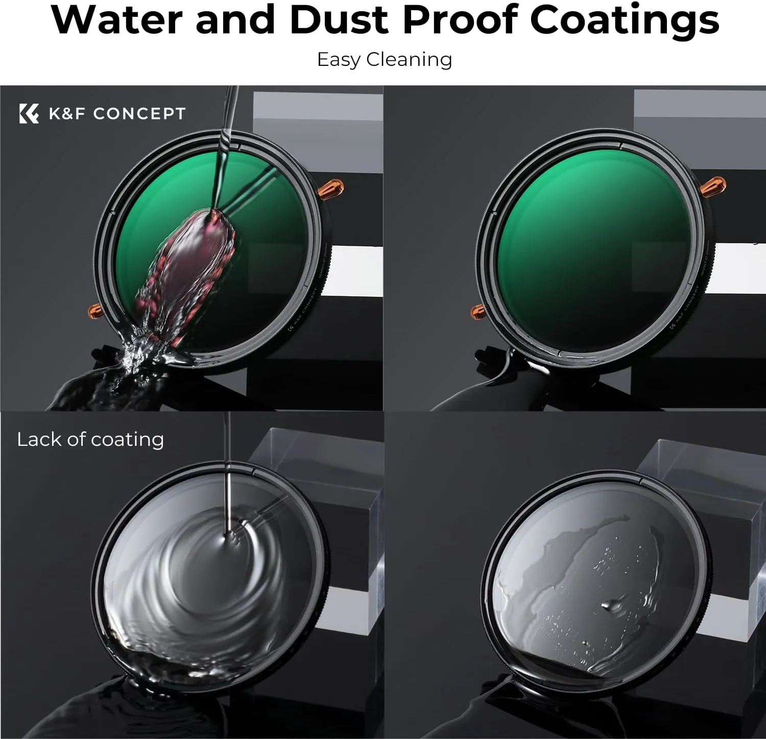 K&F Concept 82mm Variable Fader ND2-32 ND Filter and CPL Circular Polarizing Lens Filter in 1 for Camera Lens Waterproof Neutral Density Polarizer Filter (Nano-D Series)