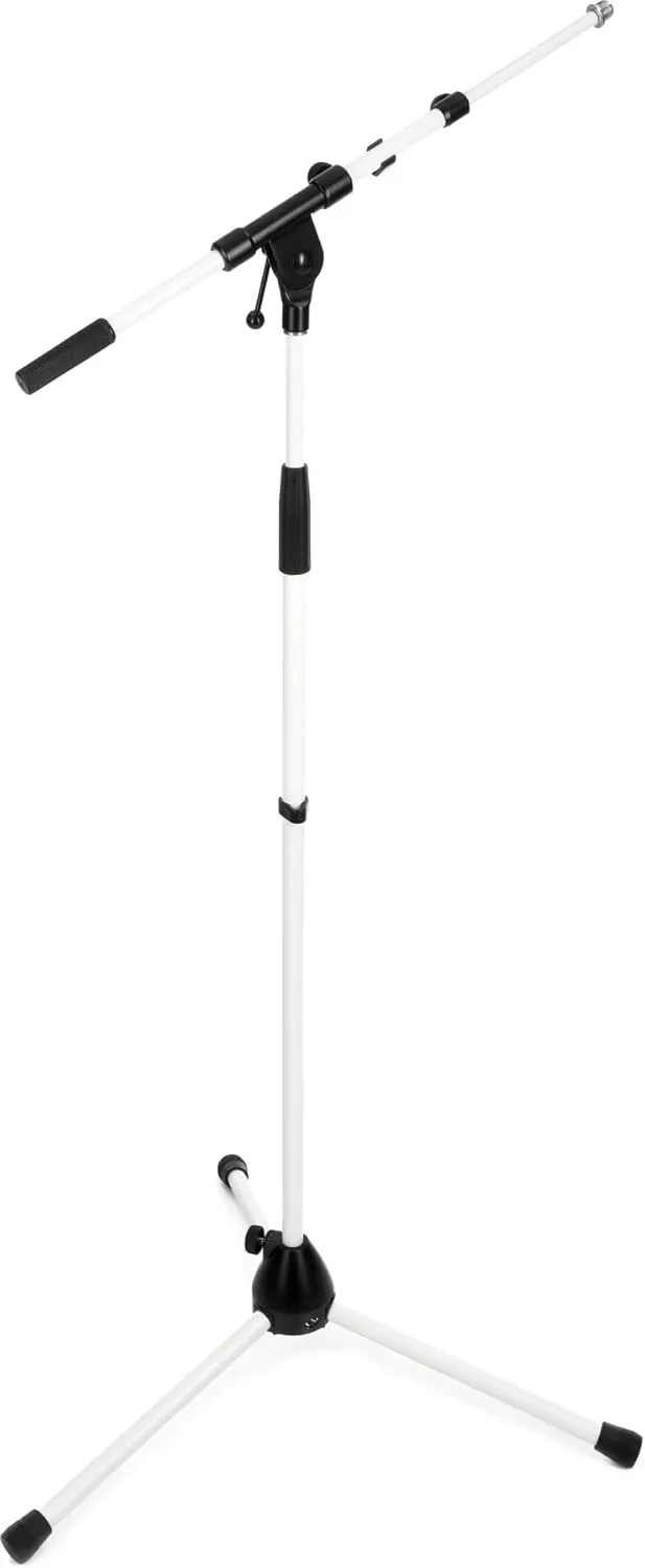 K&M 210/9 Compact Telescoping Boom Microphone Stand - Pure White